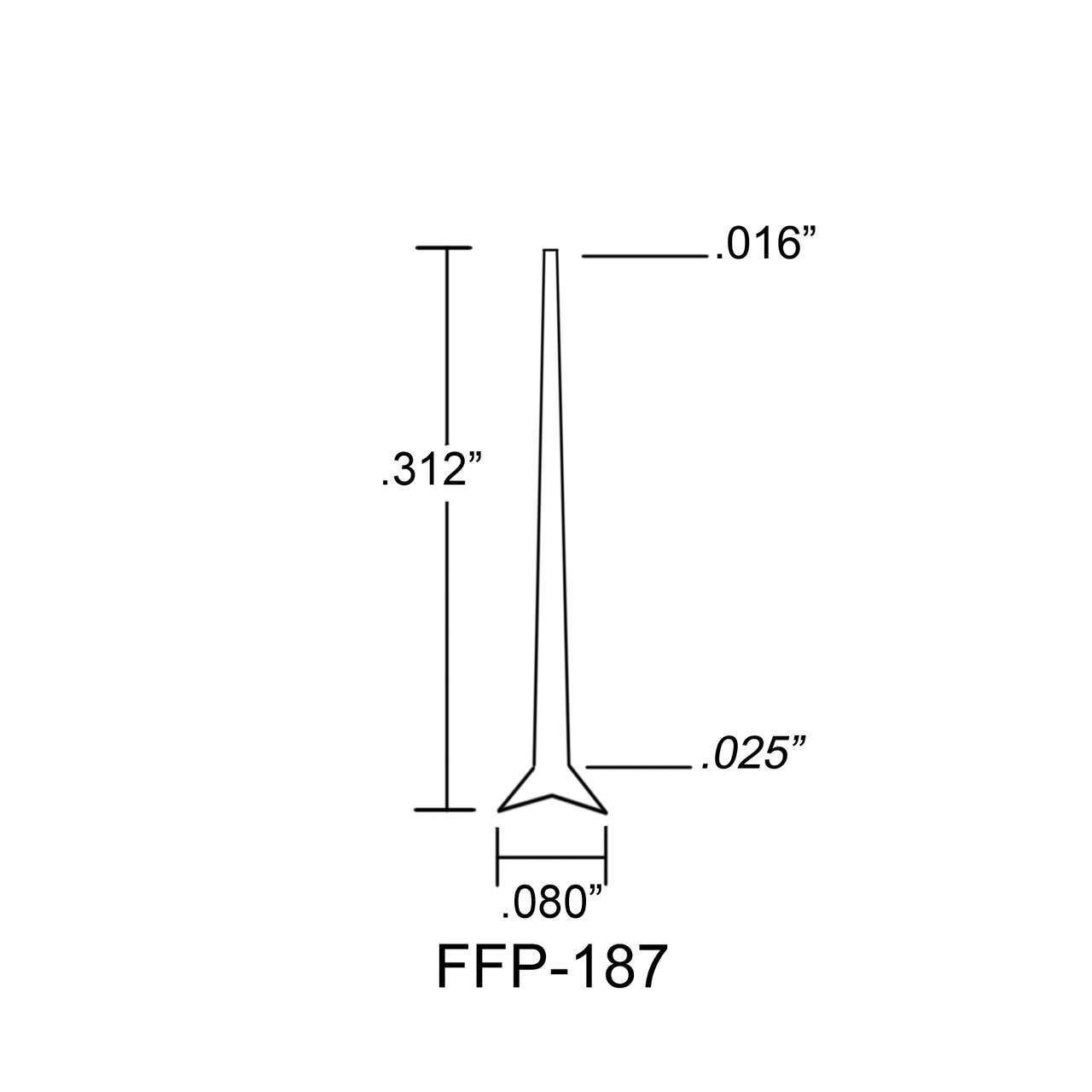 Flex-Fletch FFP-187 Dimensions