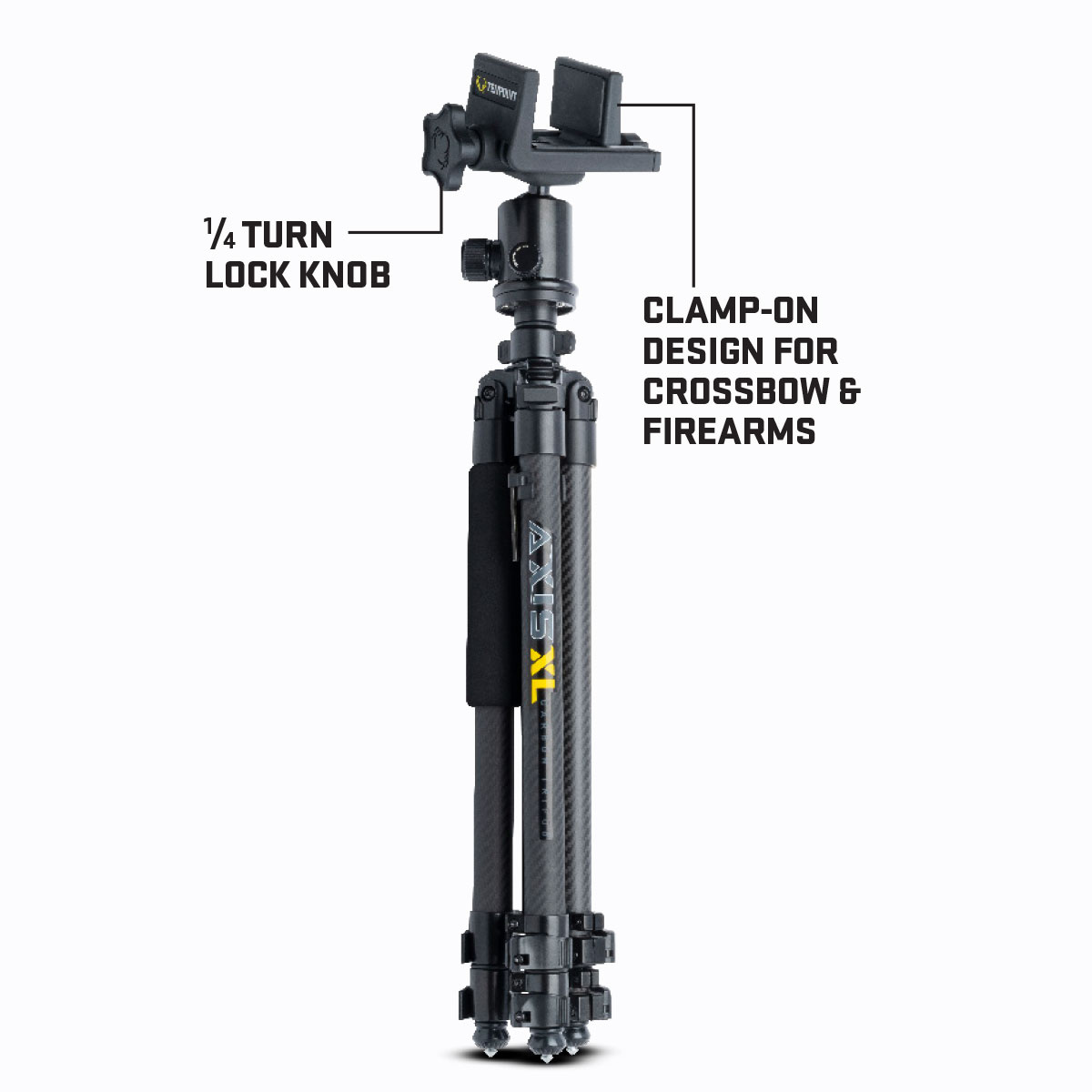 Axis XL Carbon Tripod folded up