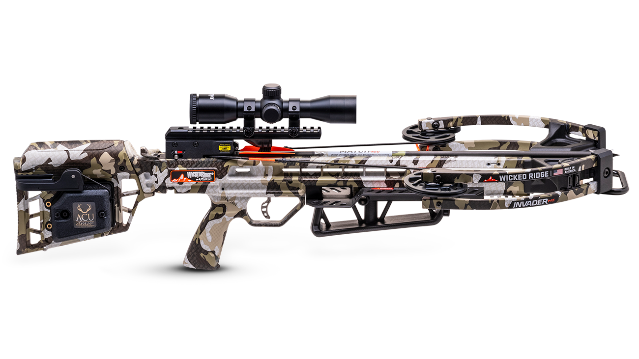 TenPoint Invader M1 Crossbow in the Peak XT Camo Finish - Side View
