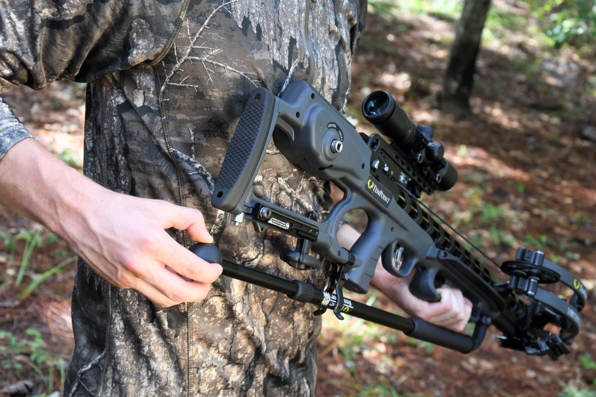 TenPoint SteddyEddy Monopod - mounted on a crossbow