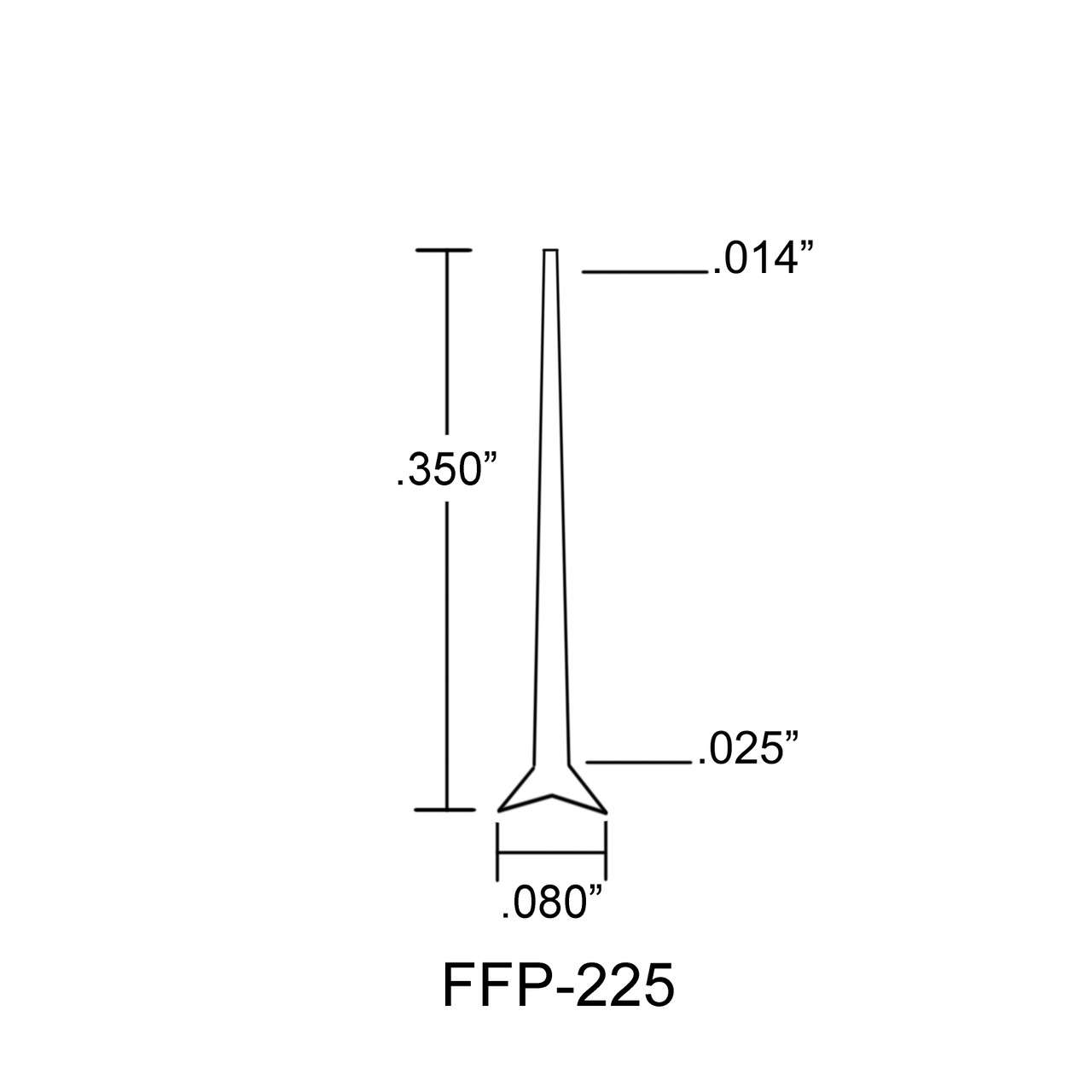 Flex-Fletch FFP-225 Vane dimensions