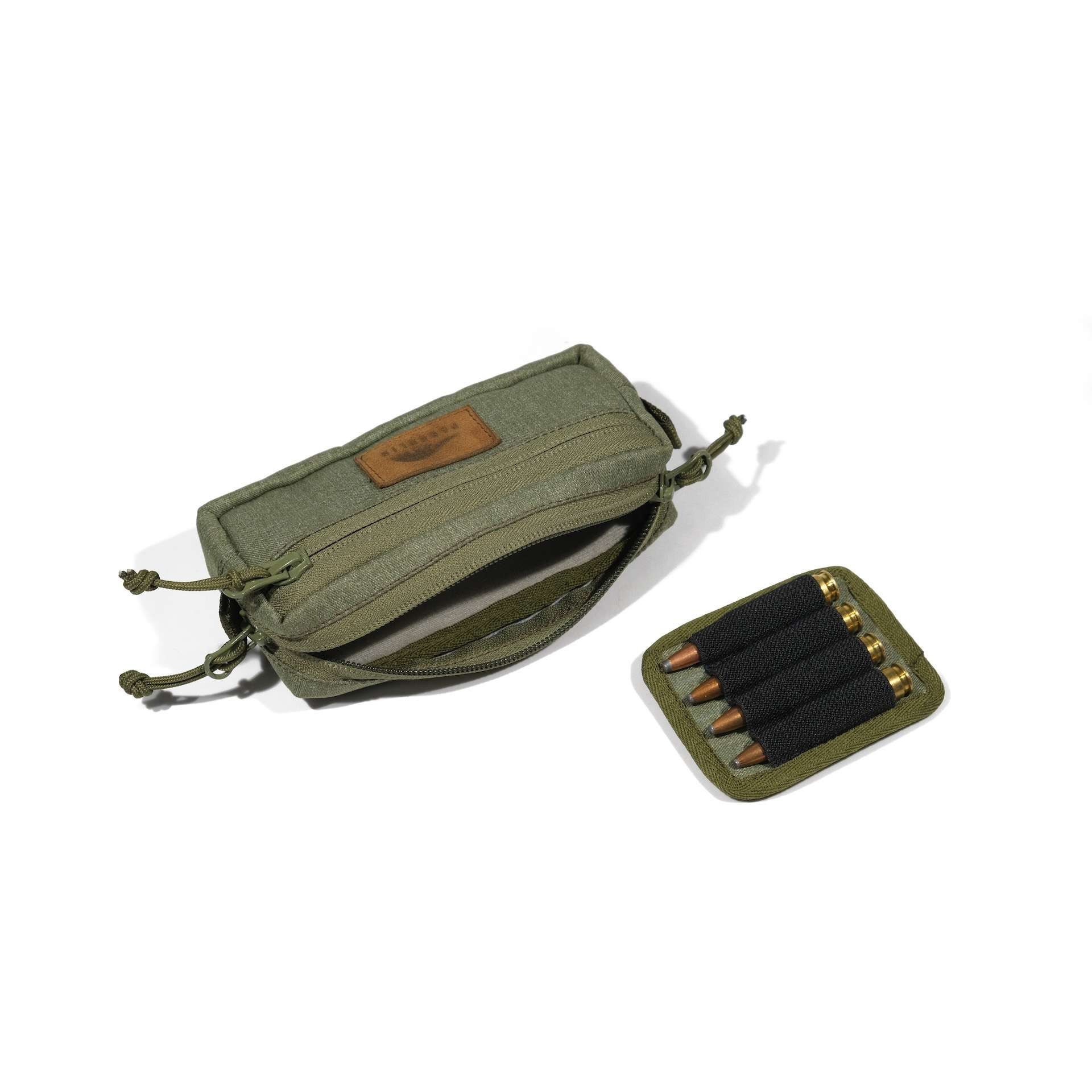 Pangolin Bottom pouch green jean open Display - Ammo pad