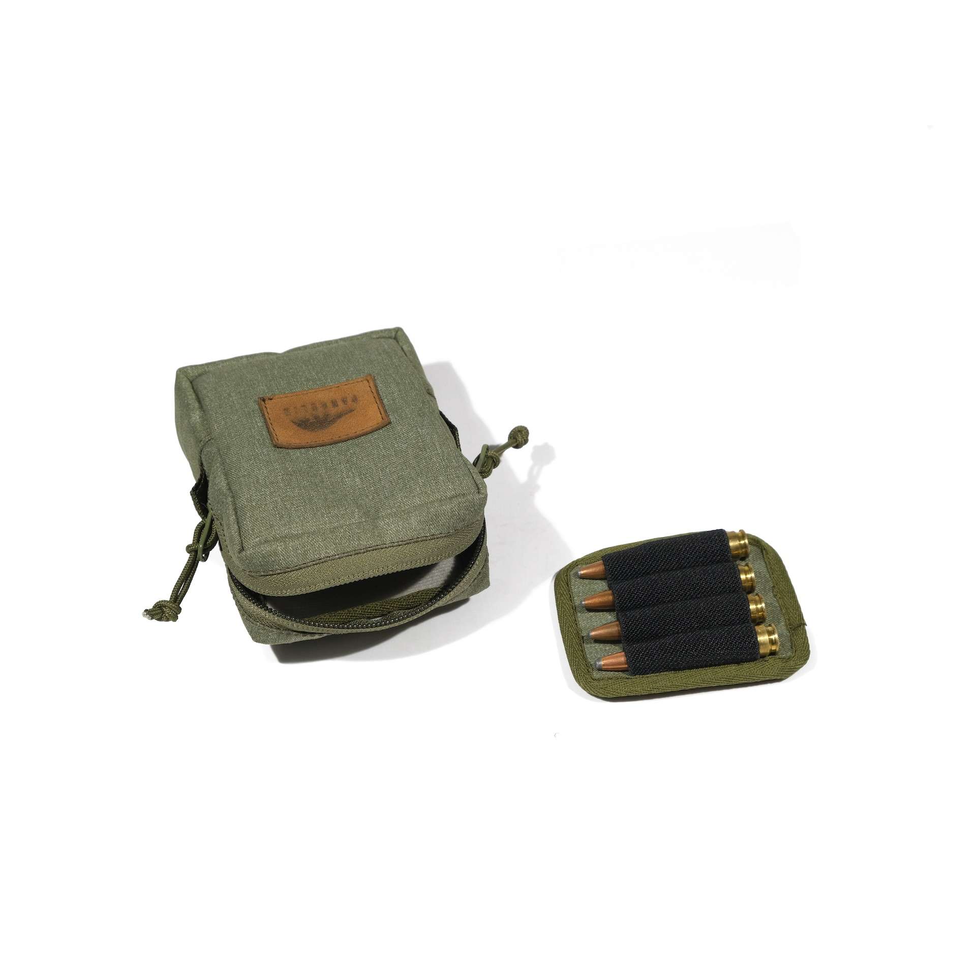 Pangolin Zipper Pouch for Bino Bag Attachment Display open with Ammo Pad
