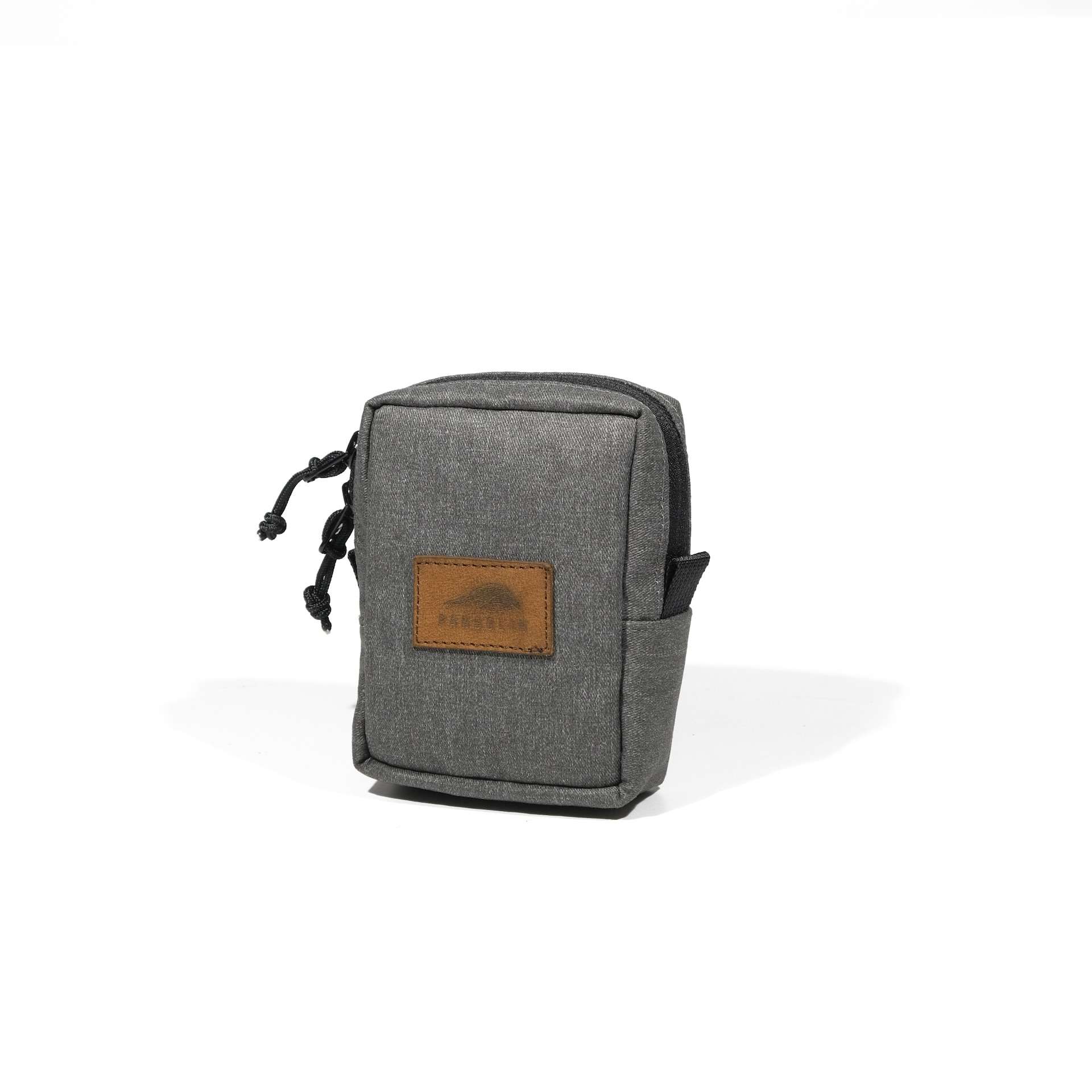 Pangolin Zipper Pouch for Bino Bag Attachment in Grey Jean