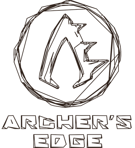 Archers Edge upright Wireframe BLACK SMALL 500px