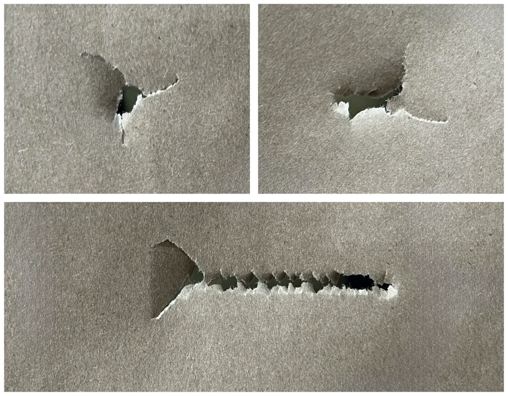 Hand Torque on Paper Tears